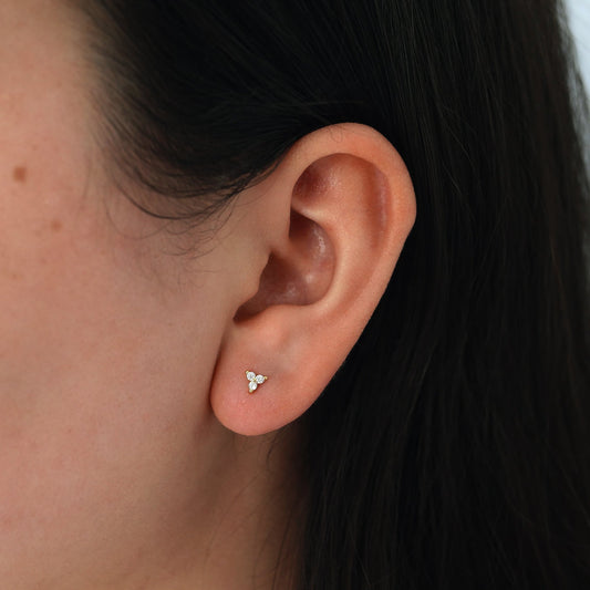 Siena Diamond Studs Gold