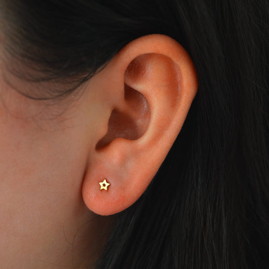 Picola Star Studs Gold