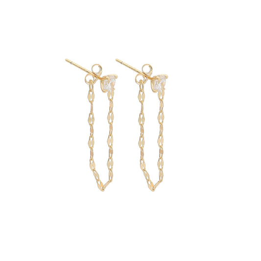 Dior Dangle Dangle Studs Gold
