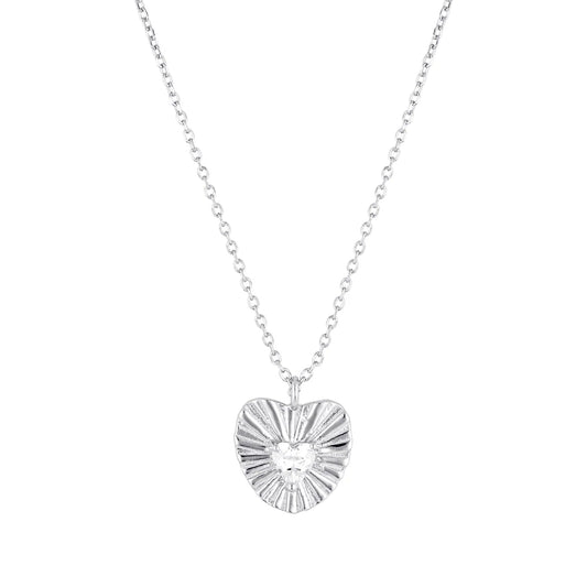 Harmony Heart Necklace Silver