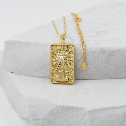 The Sun Tarot Card Necklace