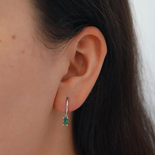 Emerald Cristallo Huggies Silver